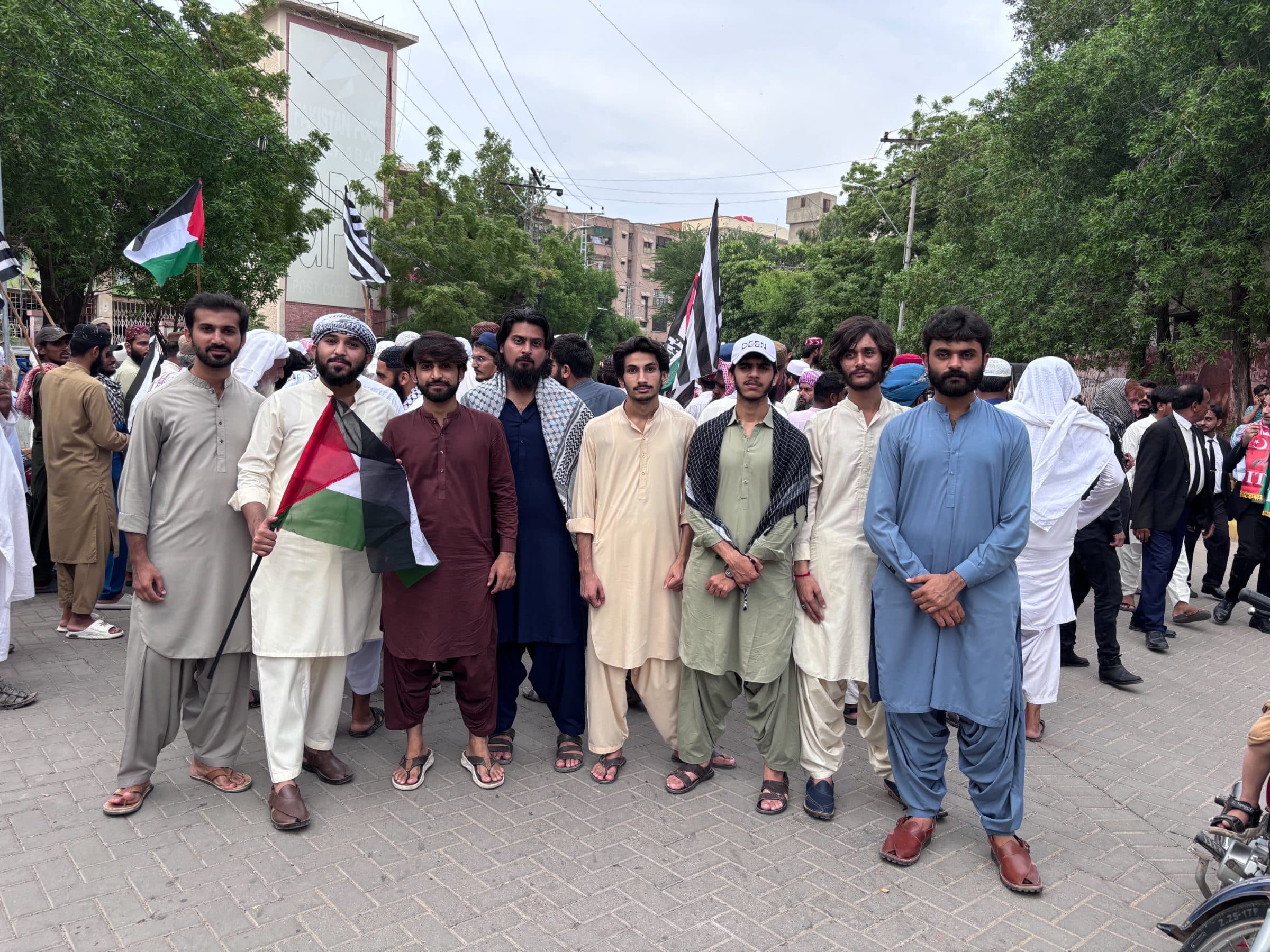 Members at a march for Palestine